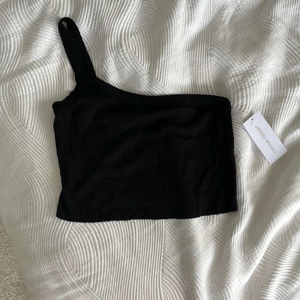 Cotton Citizen one shoulder crop top